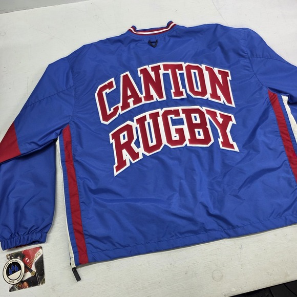 Vintage Holloway Canton Rugby Mad Dogs Budweiser‎ Windbreaker Jacket Sz XL Rare!